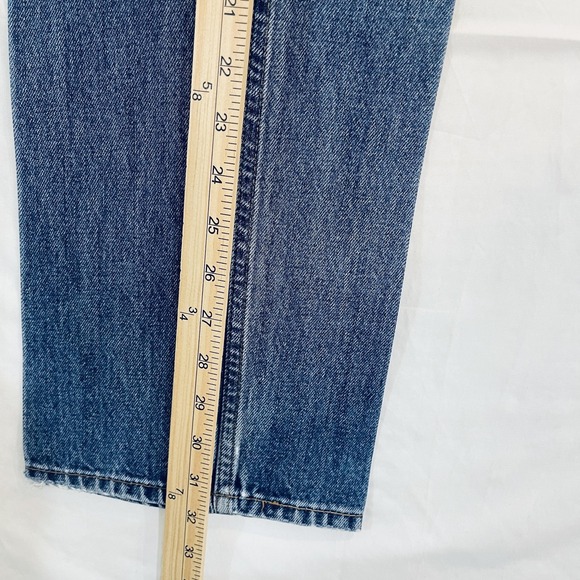 Levis 505 Jeans Mens 32x32 Blue Medium Wash Regular Fit Straight Denim Pants - Picture 5 of 13